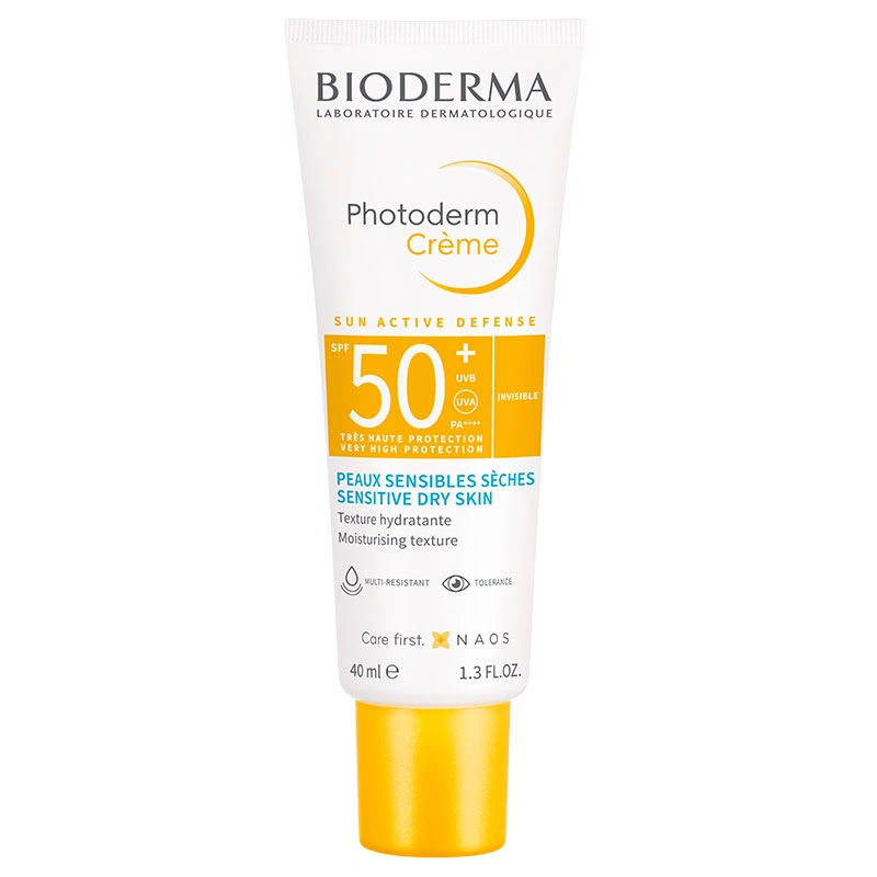 Bioderma Солнцезащитный крем для чувствительной сухой кожи.