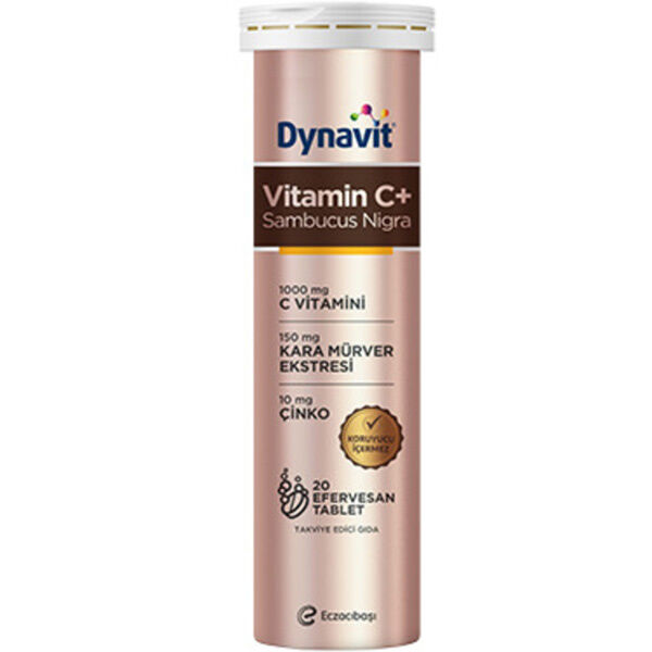 Dynavit Vitamin C Vitamin D3 Zinc Efervesan 20 Tablet