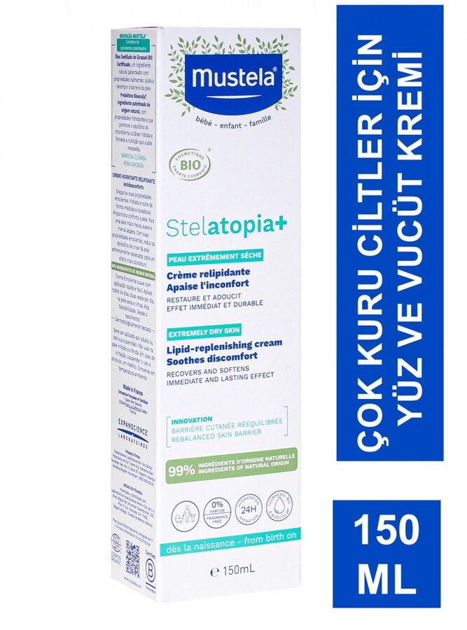 Mustela Органический липидовосстанавливающий крем против зуда.