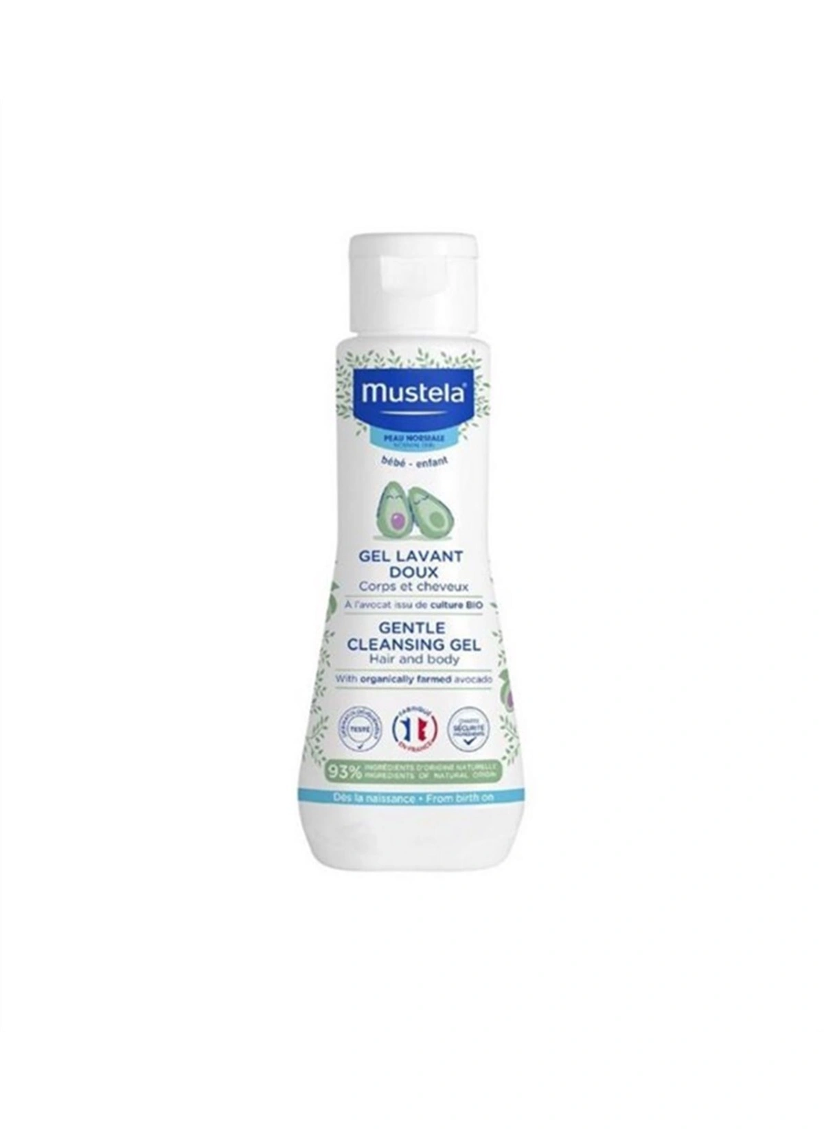 Mustela Нежный очищающий гель для новорожденных.