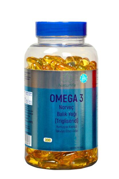 Naturlife Omega-3 Norveç Trigliserid Formunda 1380 Mg 200 Adet Softjel Kapsül