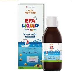 New Life EFA Liquid Tutti Frutti Fish Oil Syrup 150 ml - Thumbnail