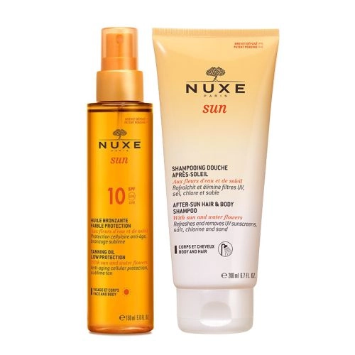 NUXE Бронзирующее масло для тела и лица SPF10+.
