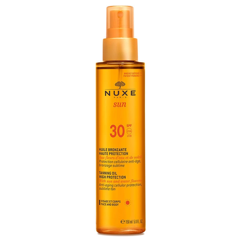Nuxe Sun масло нежное тонирующее для лица и тела с высок.степ. защиты SPF30, 150 мл.