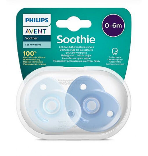 Philips Avent SCF09921 Пустышка Soothie для мальчиков 0–6 месяцев