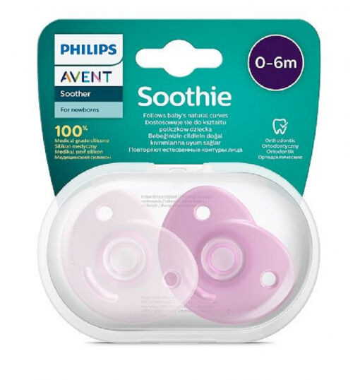 Philips Avent SCF09922 Пустышка Soothie для девочек 0–6 месяцев