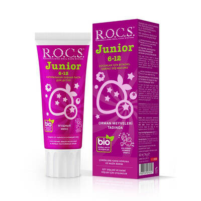 R.O.C.S. JUNIOR ÇOCUKLAR İÇİN BİTKİSEL İÇERİKLİ DİŞ MACUNU(6-12 YAŞ)