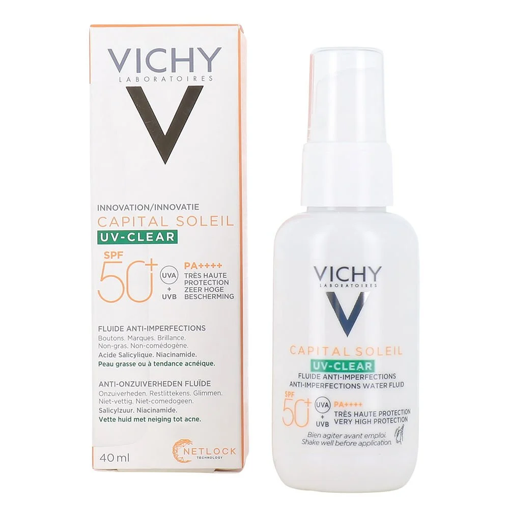 Vichy spf 50 для лица флюид. Виши u v Clear СПФ 50. Виши 40. Vichy Capital Soleil SPF 50 UV Clear. Vichy Capital Soleil SPF 50 флюид.