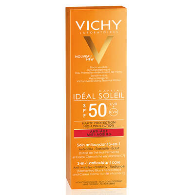 VICHY IDEAL SOLEIL YAŞLANMA KARŞITI GÜNEŞ YÜZ BAKIM KREMİ SPF50 50 ML