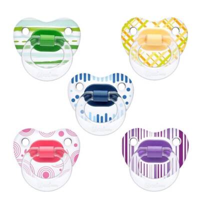 WEE BABY CLEAR PATTERNED PACIFIER (6-18 MONTHS)