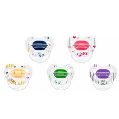 WEE BABY SILICONE PATTERNED PACIFIER (0-6 MONTHS)