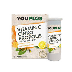 Youplus Vitamin C Zinc Propolis 20 Effervescent Tablets